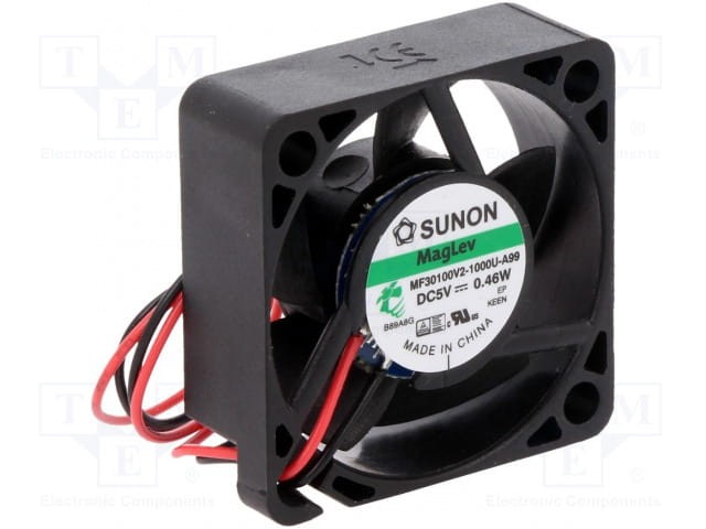 Wysokiej jakości wentylator MF30100V2 na napięcie 5V od Sunon do drukarek 3D i innych urządzeń elektronicznych.