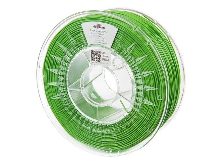 Filament Sprectrum ASA 1.75mm kolor zileony (lime green) waga 1000g 1kg