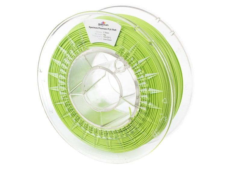 Filament matowy Spectrum PLA Matt 1,75 mm kolor zielony (lime green) waga 1000 g 1kg