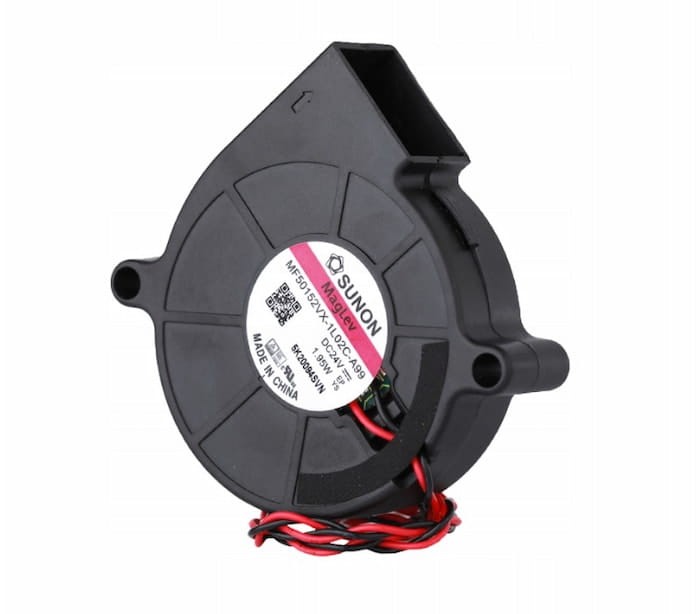 Turbina SUNON 5015 24V - wydajny komponent o wymiarach 50x50x15mm.