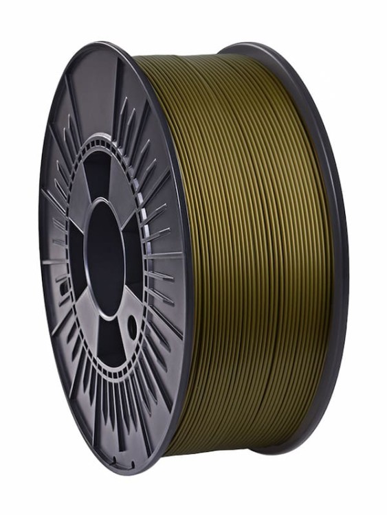 Jasnooliwkowy filament PLA Colorfil o średnicy 1.75mm i wadze netto 9kg 9000g