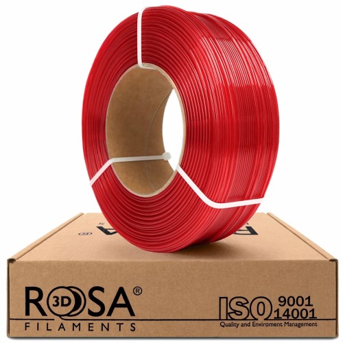Filament ReFill PET-G Standard HS ROSA 3D 1,75 mm Red Transparent 1 kg 1000g Druk 3D Kraków