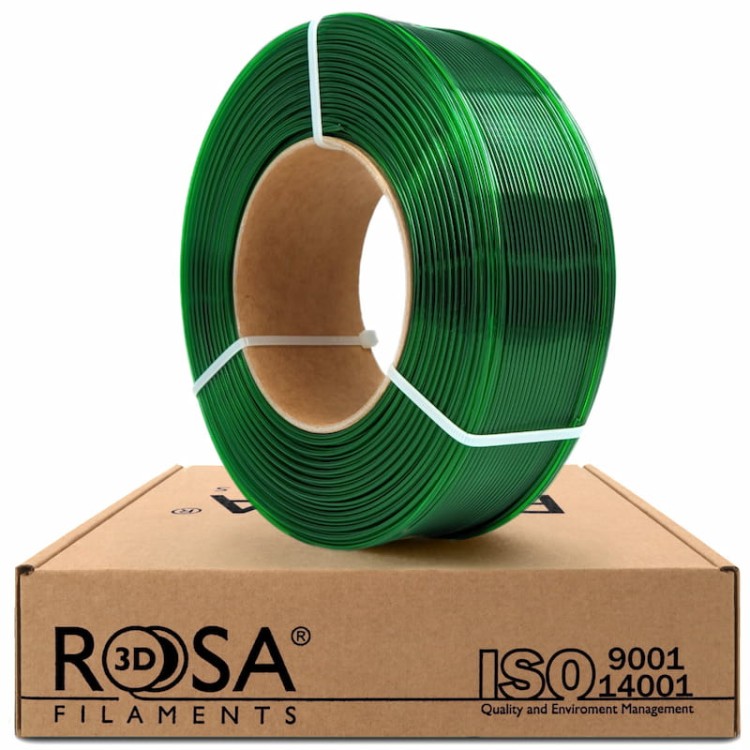 Filament ReFill PET-G Standard HS ROSA 3D 1,75 mm Pure Green Tr. 1 kg 1000g Druk 3D Kraków