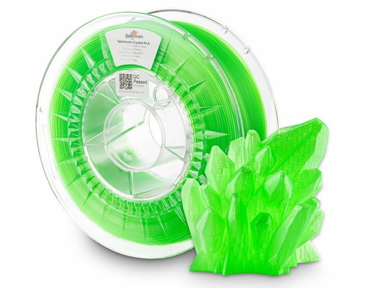 ilament PLA Crystal Spectrum 1,75 mm Neon Green 1 kg 1000g