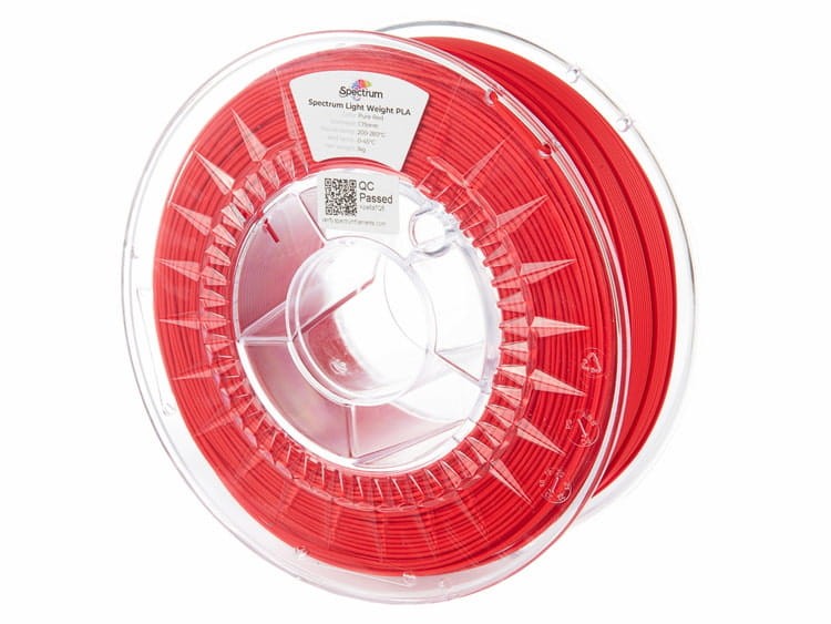 Filament Spectrum Light Weight PLA 1,75 mm Pure Red 1 kg 1000g