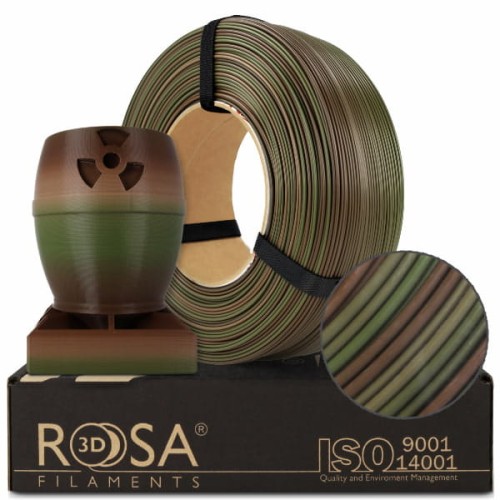 Filament ReFill PLA Rainbow ROSA 3D 1,75 mm Army Forest 800 g + 200 g GRATIS - łącznie 1 kg materiału Druk 3D Kraków
