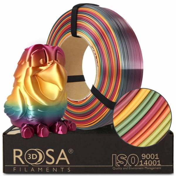Filament ReFill PLA ROSA 3D 1.75mm Rainbow Silk Tropical 1kg Druk 3D Kraków