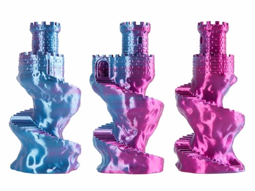 Filament PLA Magic Silk Spectrum 1,75 mm Aurora Bloom 1 kg - wydruki