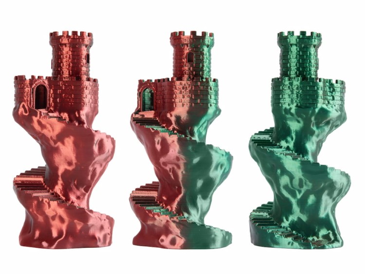 Filament PLA Magic Silk Spectrum 1,75 mm Forest Flame 1 kg - wydruki