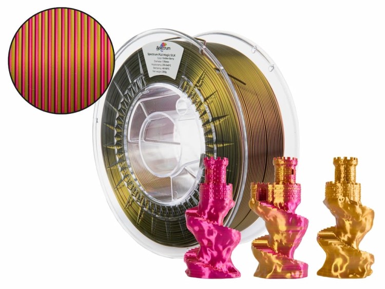 Filament PLA Magic Silk Spectrum 1,75 mm Golden Berry 1 kg