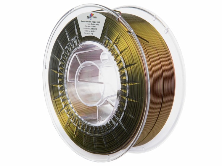 Filament PLA Magic Silk Spectrum 1,75 mm Golden Berry 1 kg - szpula materiału