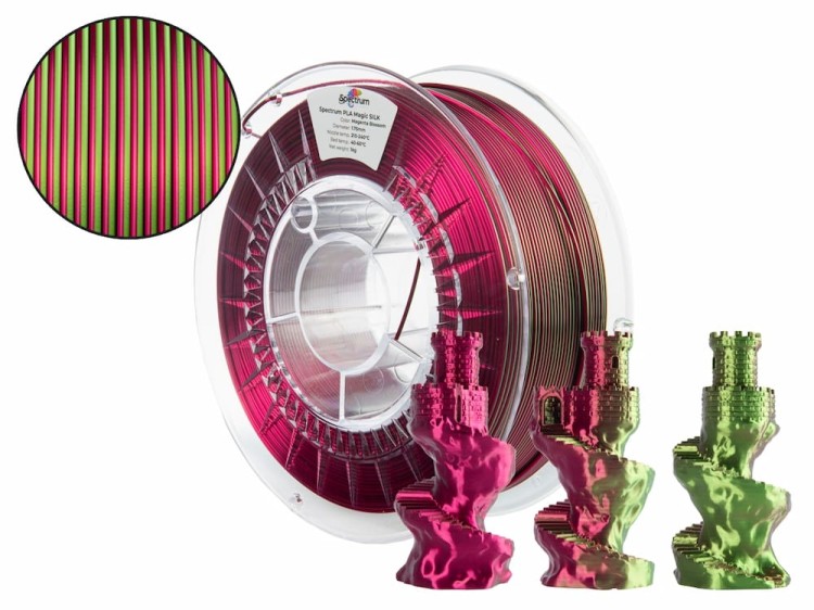 Filament PLA Magic Silk Spectrum 1,75 mm Magenta Blossom 1 kg