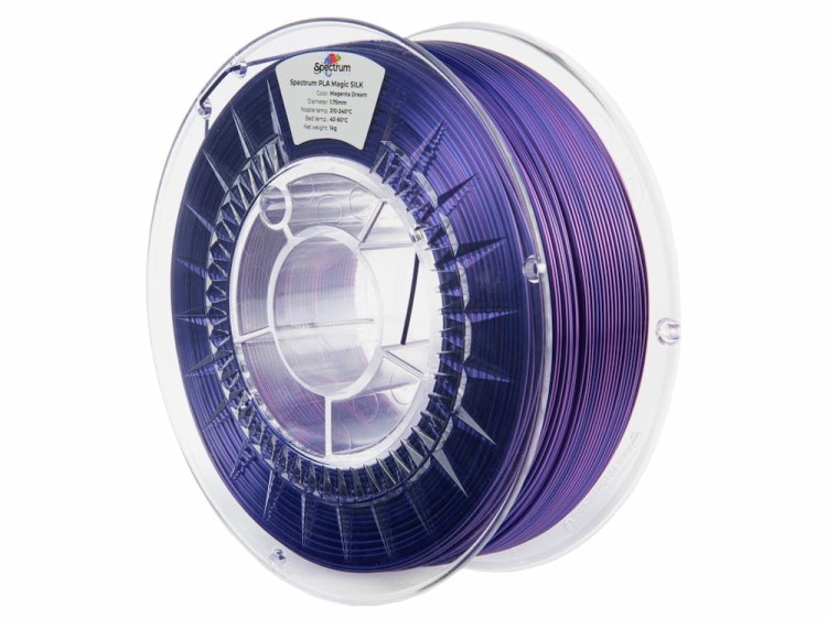 Filament PLA Magic Silk Spectrum 1,75 mm Magenta Dream 1 kg - szpula materiału