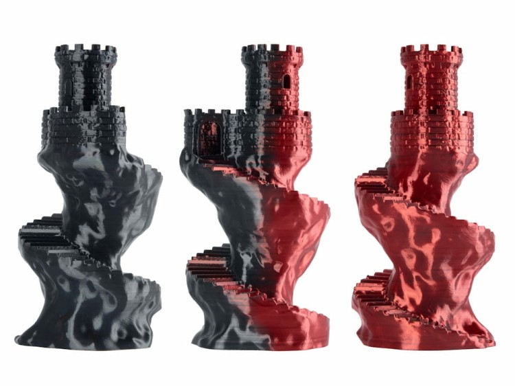 Filament PLA Magic Silk Spectrum 1,75 mm Nightfire 1 kg - wydruki