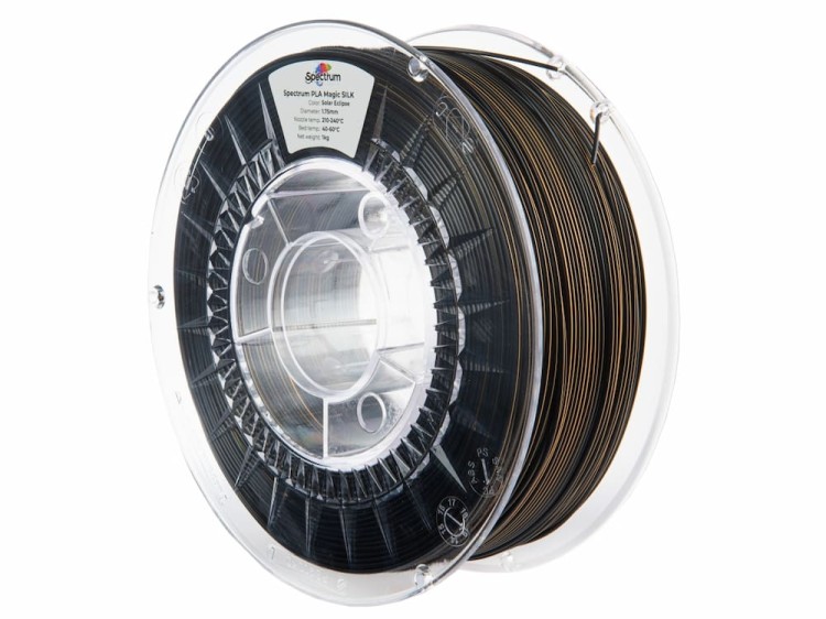 Filament PLA Magic Silk Spectrum 1,75 mm Solar Eclipse 1 kg - szpula materiału