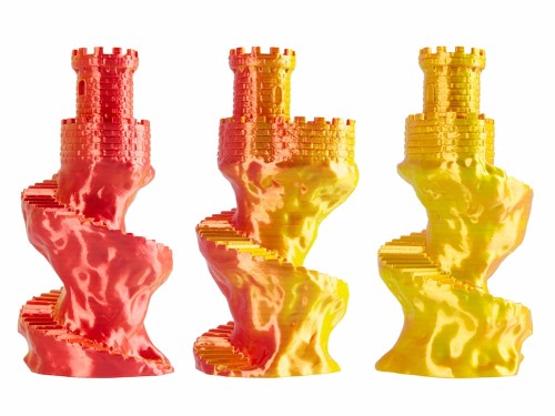 Filament PLA Magic Silk Spectrum 1,75 mm Solar Flare 1 kg - wydruki