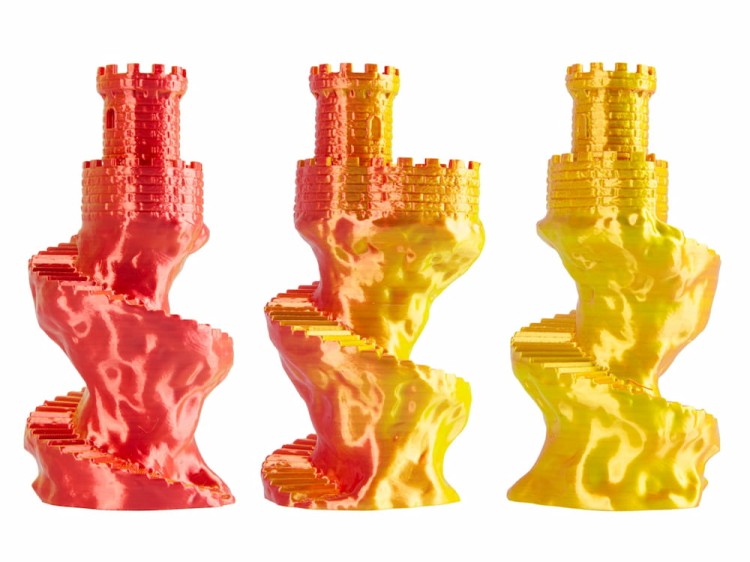 Filament PLA Magic Silk Spectrum 1,75 mm Solar Flare 1 kg - wydruki