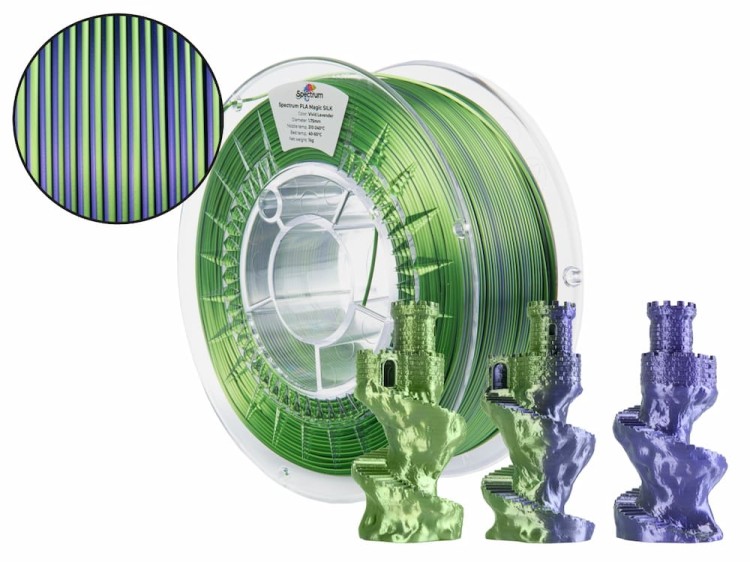 Filament PLA Magic Silk Spectrum 1,75 mm Vivid Lavender 1 kg