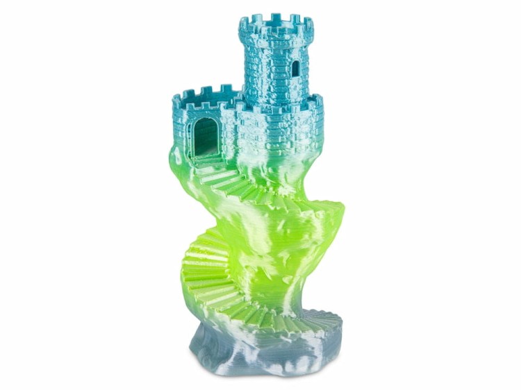 Filament PLA SILK Rainbow Spectrum 1,75 mm Frost Gloss 1 kg - wydruk