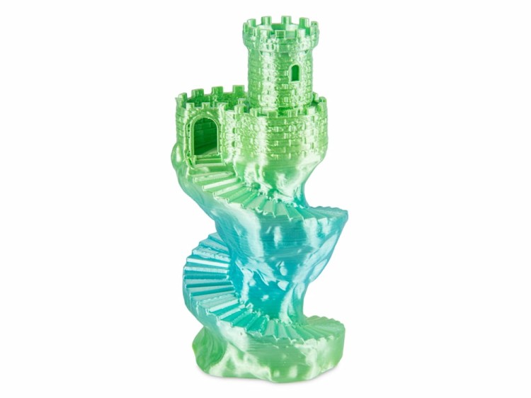 Filament PLA SILK Rainbow Spectrum 1,75 mm Ocean Melange 1 kg - wydruk