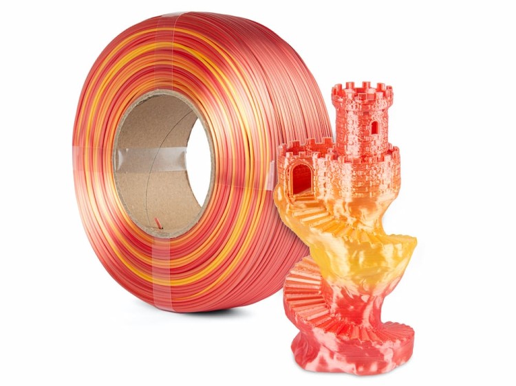 Filament ReFill PLA SILK Rainbow Spectrum 1,75 mm Fire Red 1 kg