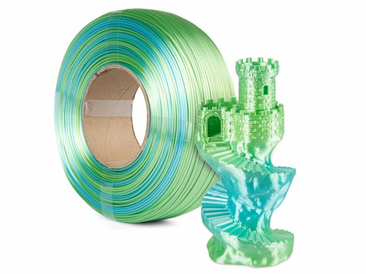 Filament ReFill PLA SILK Rainbow Spectrum 1,75 mm Ocean Melange 1 kg