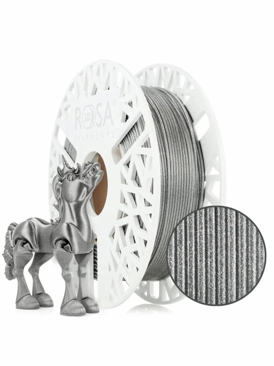 Filament PLA Galaxy ROSA 3D 1,75 mm Brillant Silver 500 g