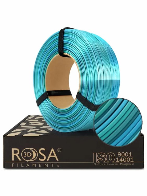 Filament ReFill PLA ROSA 3D 1.75mm Rainbow Silk Ocean 1kg Druk 3D Kraków