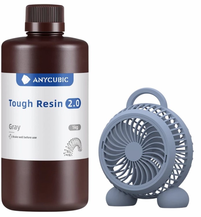 Szara żywica UV Anycubic Tough 2.0 Grey 1kg