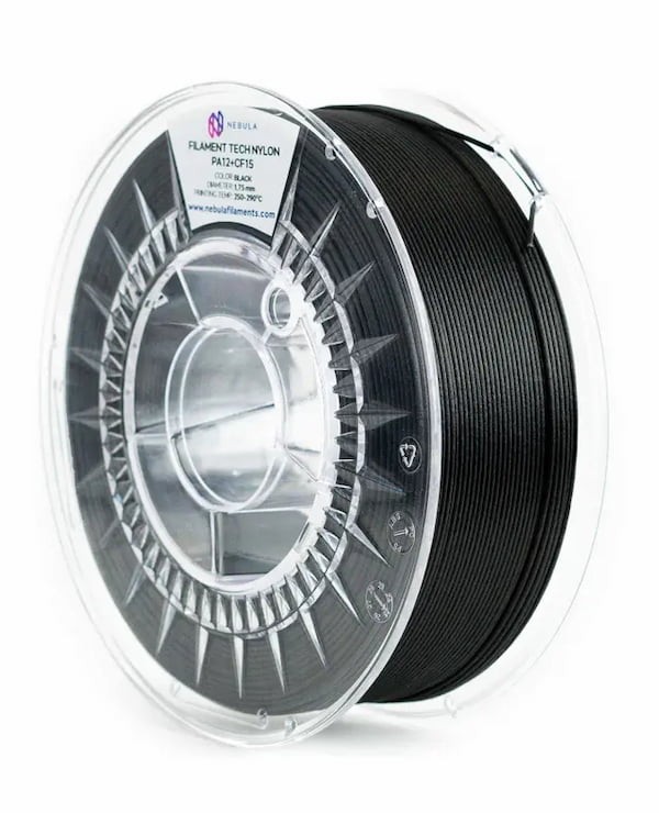 Filament Nylon PA12+CF15 Nebula 1,75 mm Black 0,8 kg 800 g