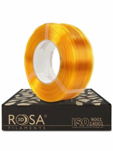 Filament ReFill PET-G Standard HS ROSA 3D 1.75mm Tr. Yellow 1kg Druk 3D Kraków