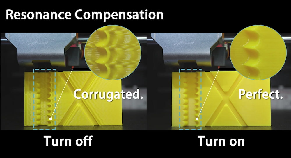 Qidi Tech X-Plus 3 - kompensacja wibracji