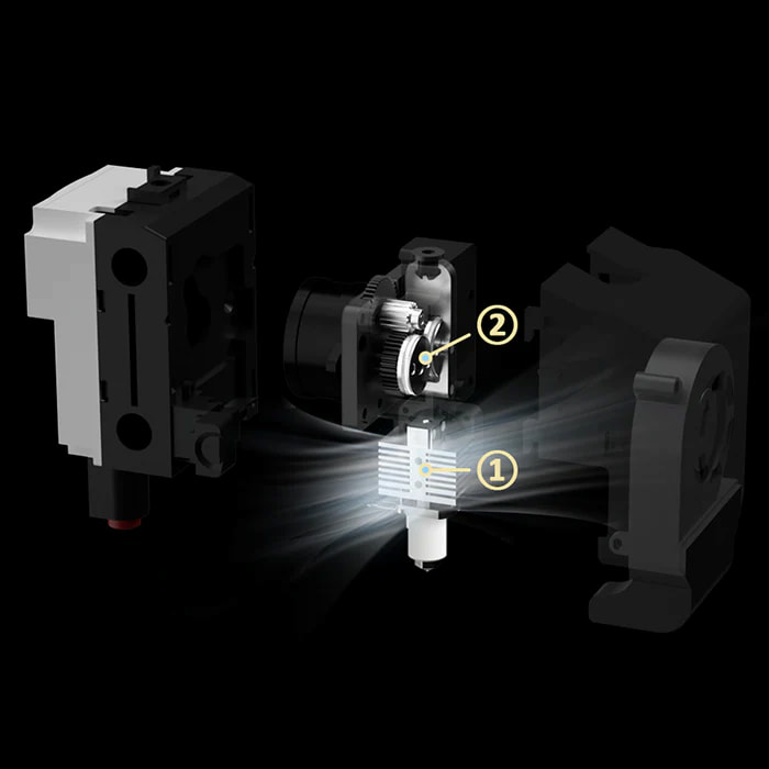 Qidi Tech X-Max 3 - ekstruder i system chłodzenia